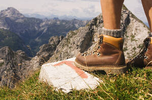 Austria, Salzburger Land, hiking man, low section - WESTF07559