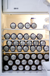 Kühlschrank gefüllt mit Bierdosen - 08340CS-U