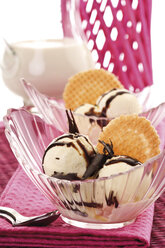 Vanilla ice cream with chocolate sauce - 08454CS-U