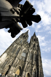 Deutschland, Kölner Dom, tiefer Blickwinkel - 08439CS-U