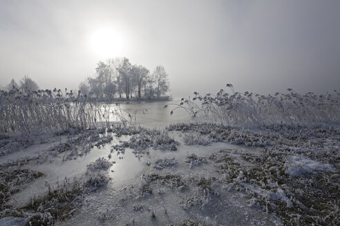 Deutschland, Bayern, Murnau, See im Winter - FOF00495