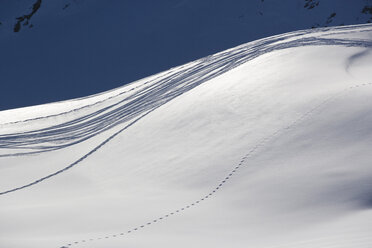 Österreich, Arlberg, Albona, Skiwanderwege in den Bergen - MRF01078