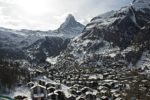 Schweiz, Zermatt, Matterhon, lizenzfreies Stockfoto