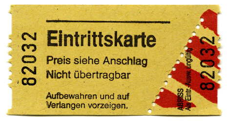 Ticket, Nahaufnahme - THF00768