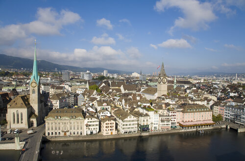 Schweiz, Zürich, Stadtbild, Blick von oben - WD00047