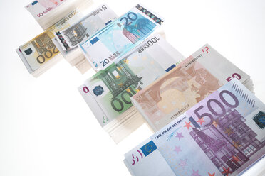 Stack of Euro banknotes, close up - NLF00012