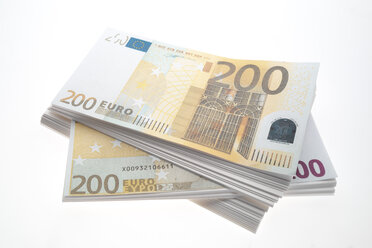 200-Euro-Banknoten, Nahaufnahme - NLF00009