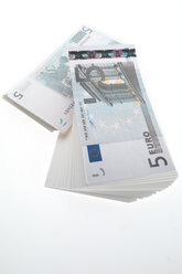 Five Euro banknotes, close up - NLF00006