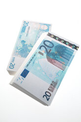 Twenty Euro banknotes, close up - NLF00005