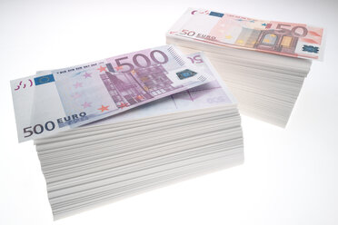 Stack of Euro banknotes, close up - NLF00003