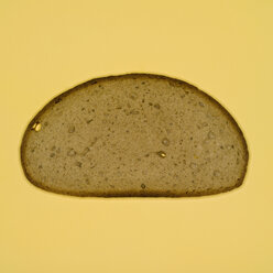 Scheibe Brot, Ansicht von oben - MUF00428