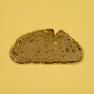 Scheibe Brot, Ansicht von oben - MUF00421