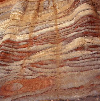 Jordanien, Petra, Felsformation, Sediment - GA00076