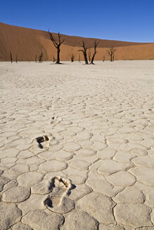 Afrika, Namibia, Deadvlei, Fußabdrücke - FOF01009