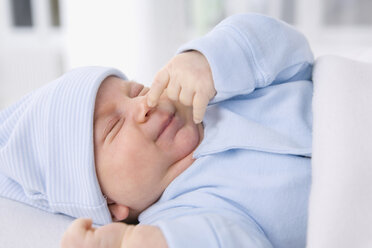 Baby girl (2 months) sleeping, portrait - SMO00310