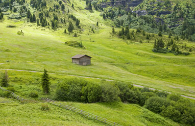 Italien, Südtirol, Scheune auf dem Feld - SMF00376