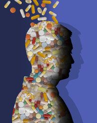 Sammlung von Pillen im menschlichen Körper - IGOF00013