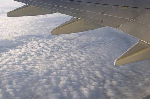 Flugzeug, Wolken, Himmel, Von oben, Luftaufnahme, Tragflche, - AWDF00182