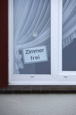 Schild, Zimmer zu vermieten, Nahaufnahme, lizenzfreies Stockfoto