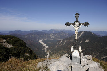 Österreich, Karwendel, Vorderkopf, Gipfelkreuz - MRF01123