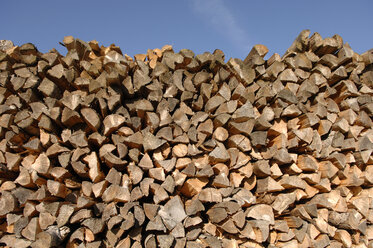 Piled firewood, close-up - CRF01528