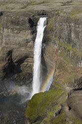 Island, Wasserfall und Regenbogen - FFF00963