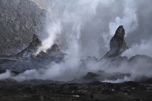 Äthiopien, Danakli-Wüste, Vulkan Erta Ale, Eruption - RM00223