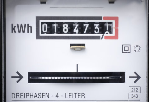 Germany, electricity meter, full frame, close-up - TCF01126