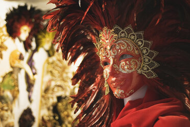 Italien, Venedig, Karnevalsmaske, Nahaufnahme - WWF00339
