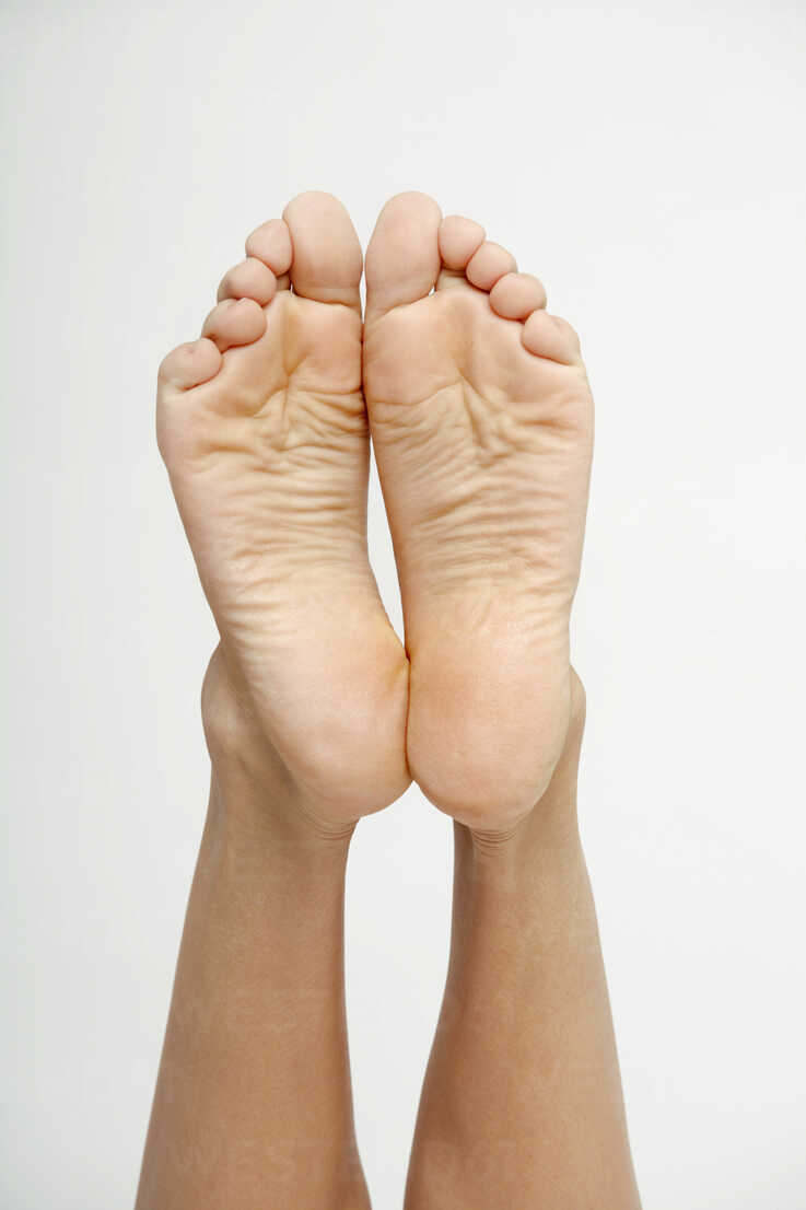 Woman's feet, close up stock photo
