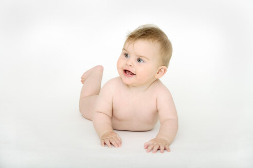 Baby Mädchen (6-12 Monate) lächelnd, Porträt - TCF01163