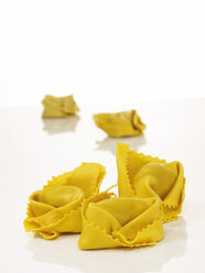 Uncooked Tortellini, elevated view - AKF00097