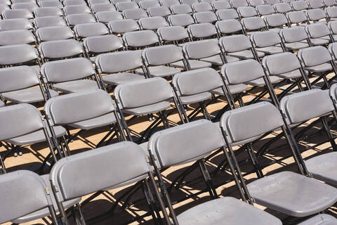 Leere Sitze, Nahaufnahme, lizenzfreies Stockfoto