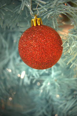 Christmas tree ball, close up stock photo