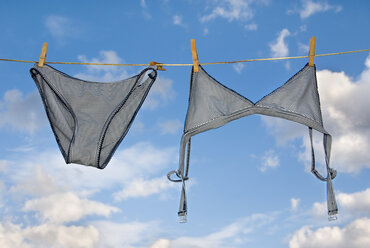 Bra hanging clothesline Stock Photos and Images