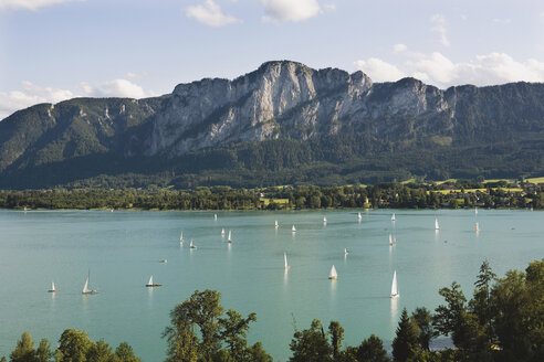 Österreich, Salzkammergut, Drachenwand, Mondsee, Segelboote - WWF00653