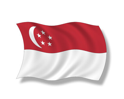 Illustration, Flagge von Singapur - 11060CS-U