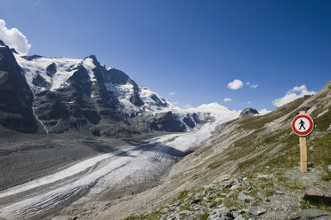 Österreich, Großglockner, Johannisberg, Pasterze, Verbotsschild - FOF01455