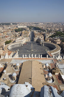 Italien, Rom, Vatikanstadt, Petersplatz, von der Basilika St. Peter aus gesehen - PSF00135