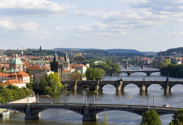 Tschechische Republik, Prag, Fluss Vitava, Brücken - PSF00050