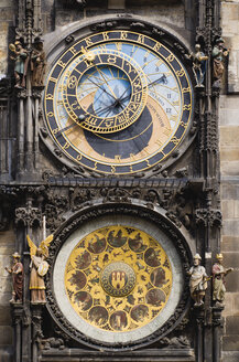 Czech Republic, Prague, Town Hall, Astronomical clock, close up - PSF00047
