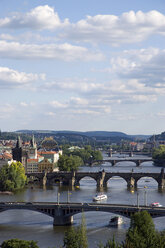 Tschechische Republik, Prag, Fluss Vitava und Brücken - PSF00046