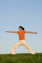 Woman practicing yoga - KJF00040