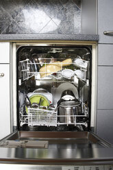 Cleaned dishes in open dishwasher - 11118CS-U