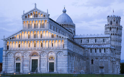 Italien, Toskana, Pisa, Piazza dei Miracoli, Platz der Wunder, Dom und Schiefer Turm,, lizenzfreies Stockfoto