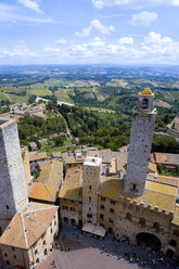 Italien, Toskana, San Gimignano, Blick von oben - PSF00237