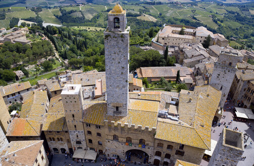 Italien, Toskana, San Gimignano, Blick von oben - PSF00236