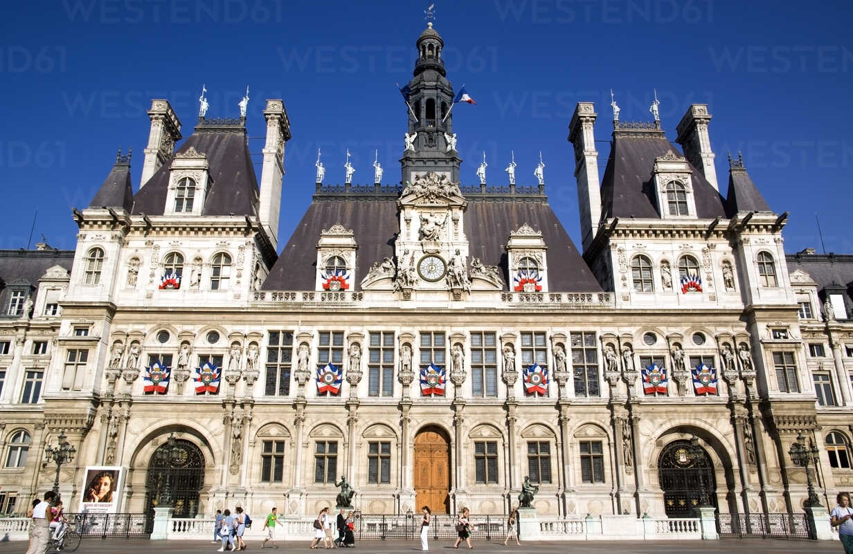 France, Paris, Town Hall stock photo