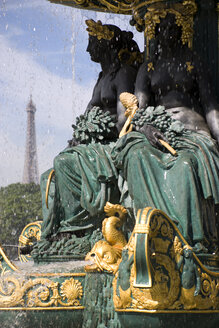 France, Paris, Fountain, Eiffel Tower in background - PSF00154