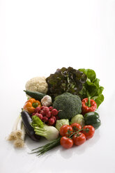 Variety of vegetables, elevated view - WDF00505